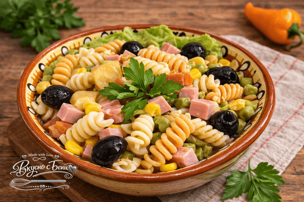 ШАРЕНА САЛАТА С ФУЗИЛИ 